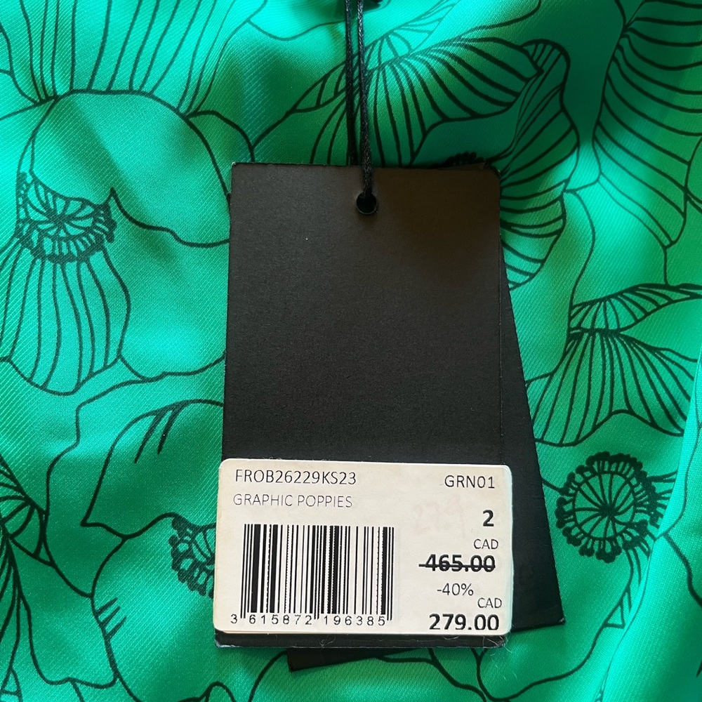 NWT THE KOOPLES | Green Floral Backless maxi designer Sundress - Picture 6 of 13